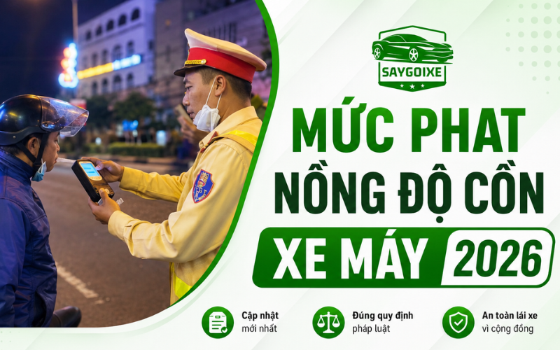 Mức phạt nồng độ cồn xe máy