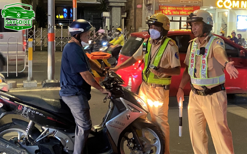 quy trình phạt nồng độ cồn xe máy