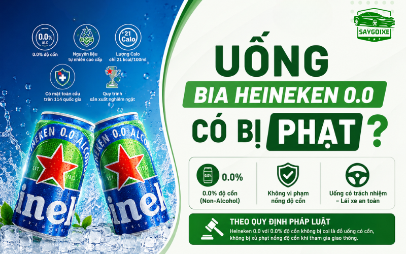 Uống bia heinelen 0.0 có bị phạt không