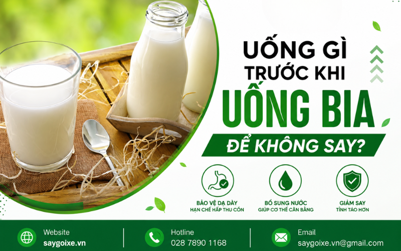 Uống gì trước khi uống bia để không say